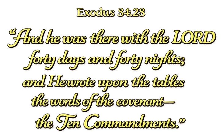 Exodus 34:28 scripture artwork
